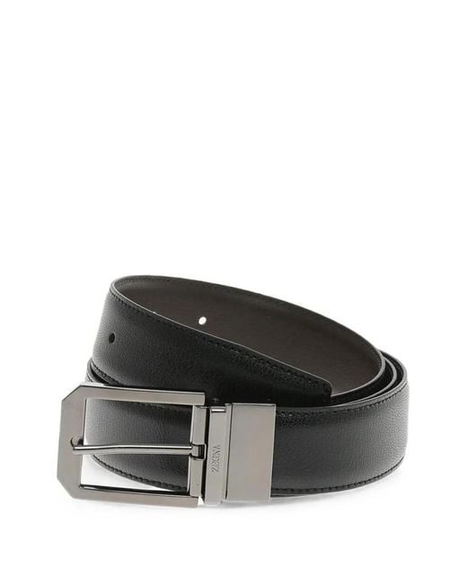 Zegna White Metal-Buckle Belt for men