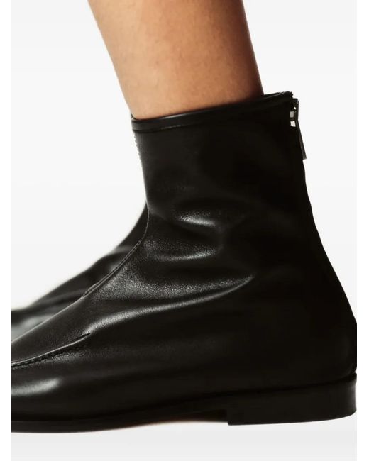 Hereu Black Juliol Central-Seam Calfskin Boots for men