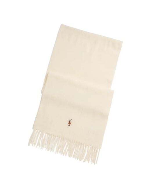 Polo Ralph Lauren Natural Écharpe Frangée À Broderies for men