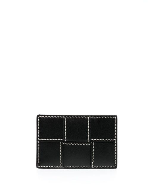 Bottega Veneta Black Cassette Intrecciato-leather Cardholder for men
