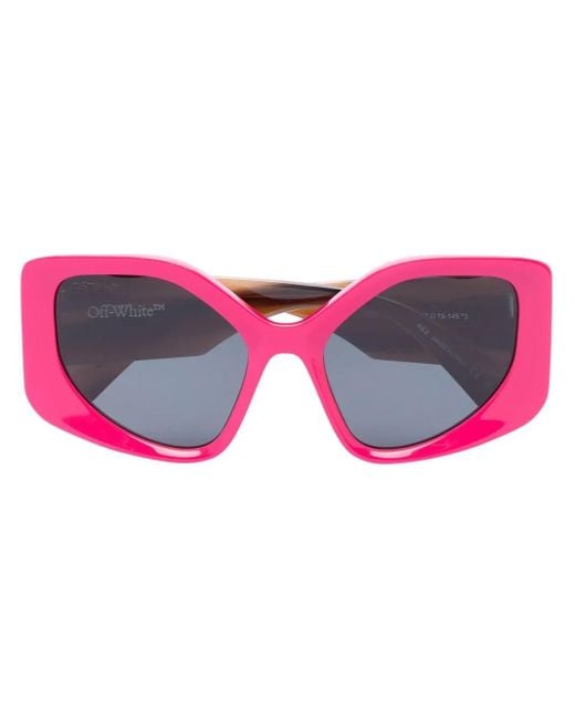 Off-White c/o Virgil Abloh Pink Denver Logo-Print Sunglasses