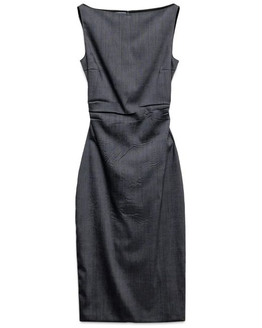 Abito Midi Con Ruches di Prada in Black
