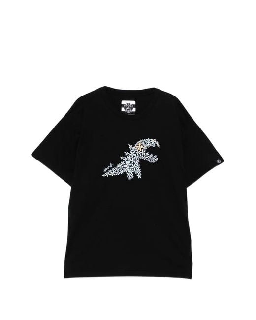 SPORT b. by agnès b. Black Danity Flower Dino T-Shirt