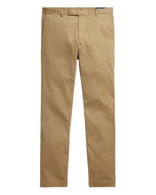 Polo Ralph Lauren Natural Flat Front Trousers for men