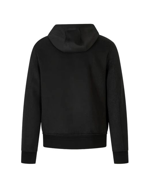 Montecore Black Hooded Zip-Up Jacket for men