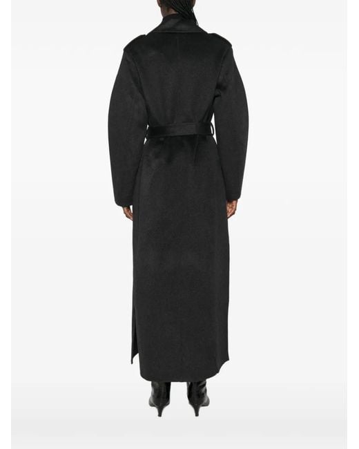 The Dynamis Studio Black Double-Breasted Belted Coat