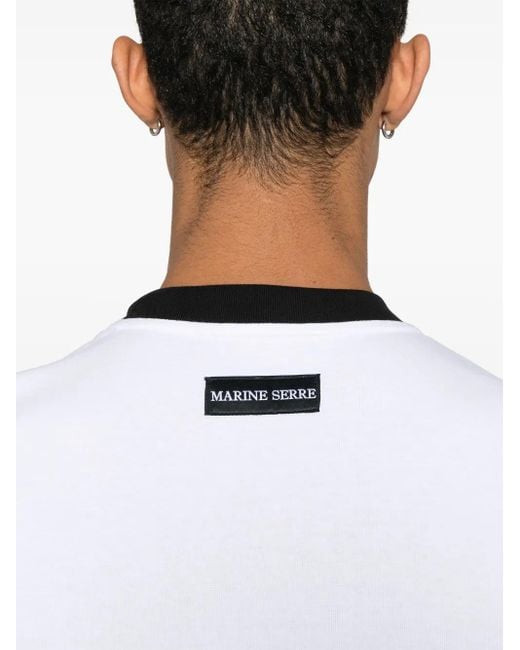 T-Shirt À Broderies Crescent Moon MARINE SERRE pour homme en coloris White