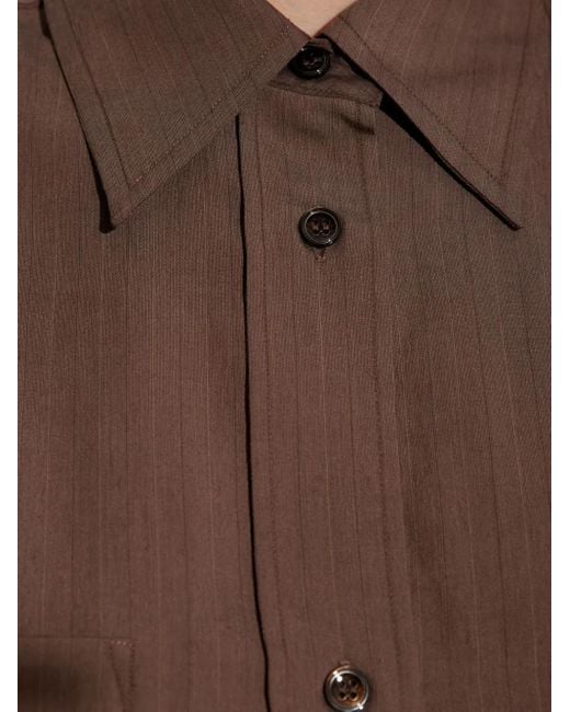 Camicia Leto A Righe di Studio Nicholson in Brown