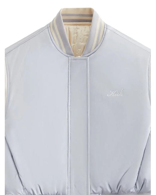 Kith White Landry Cropped Bomber Jacket