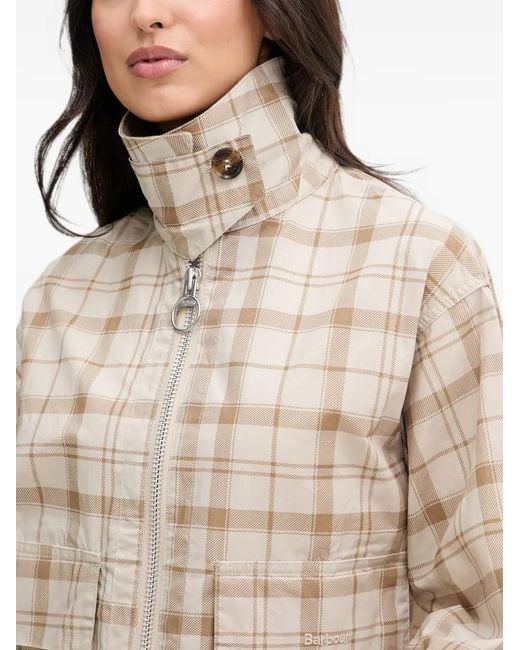Barbour Natural Myshall Spread-Collar Cropped Jacket