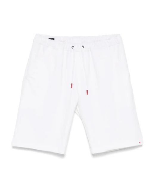 Kiton White Jersey Shorts for men