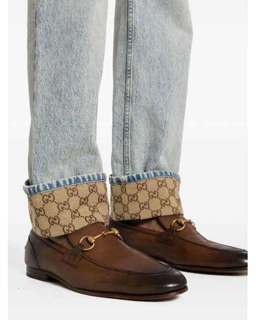 Gucci Halbhohe Straight-Leg-Jeans in Blue für Herren