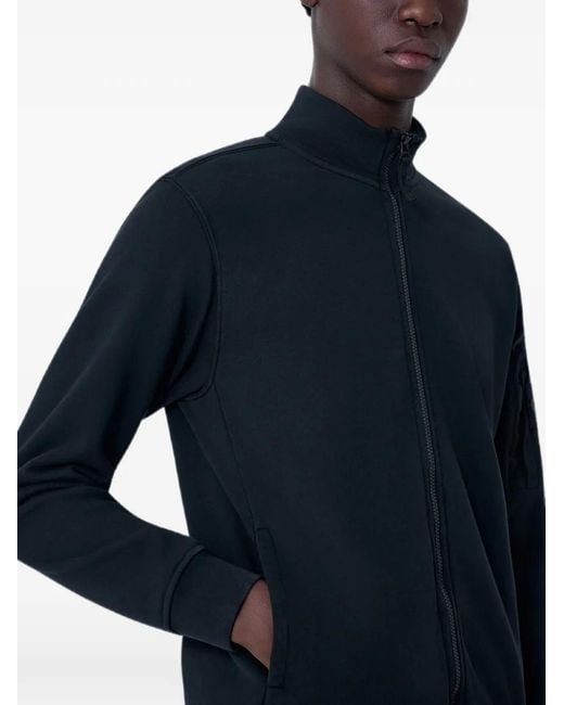 Stone Island Black Zip-Up Mock-Neck Jacket for men