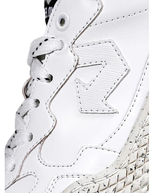 ID EIGHT White Hana Arrow-Motif Sneakers for men