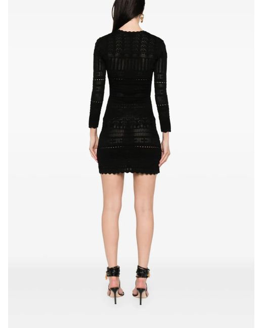 Vestido corto de punto Elisabetta Franchi de color Black
