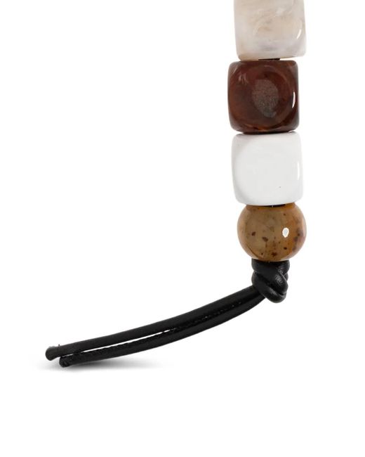 Wandler White Beaded Keyring