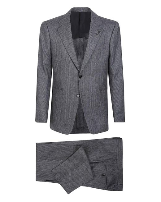 Pinstripe wool suit Lardini de hombre de color Gray