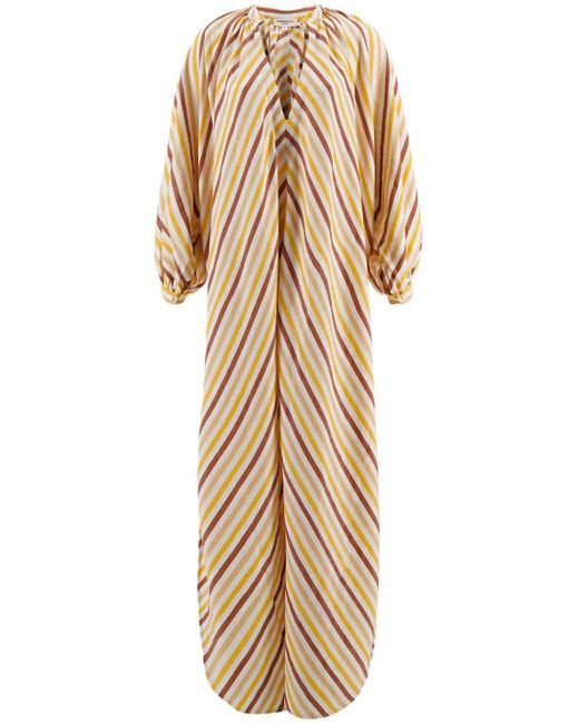Marrakshi Life Natural Striped Touareg Dress