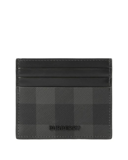 Burberry Black Check-Print Cardholder for men