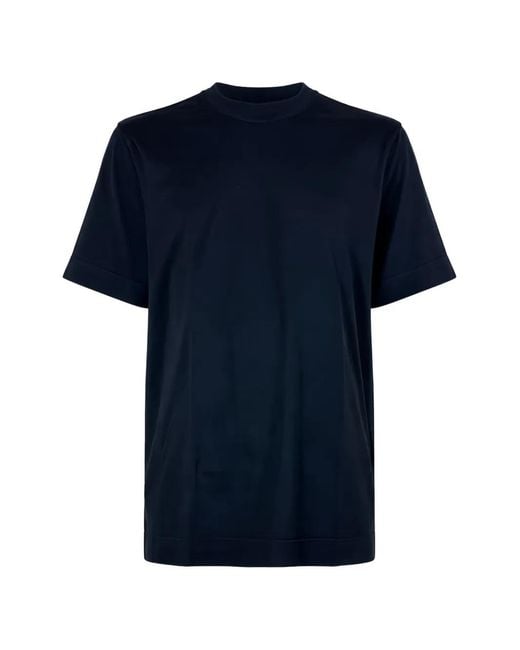 Tagliatore Blue Crew-Neck Short-Sleeve T-Shirt for men