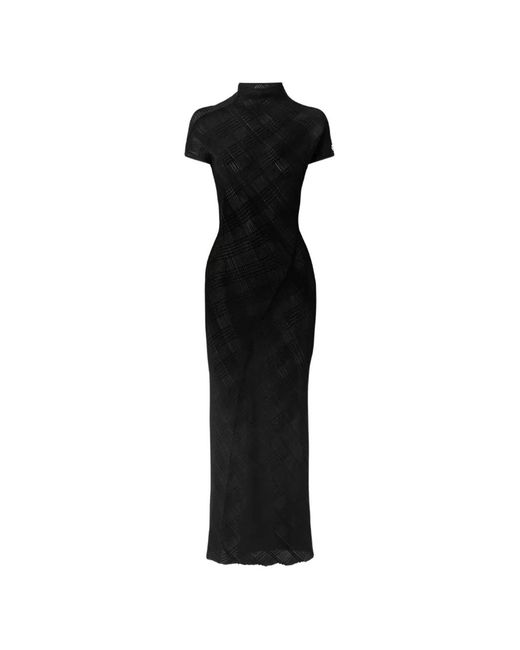 Jean Paul Gaultier Black Robe Mi-Longue À Manches Courtes
