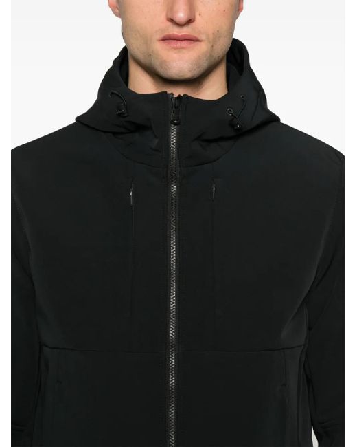 Paul & Shark Black Hooded Shell Jacket for men