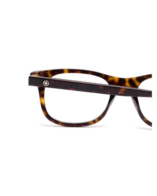 Montblanc Brown Rectangle-Frame Glasses