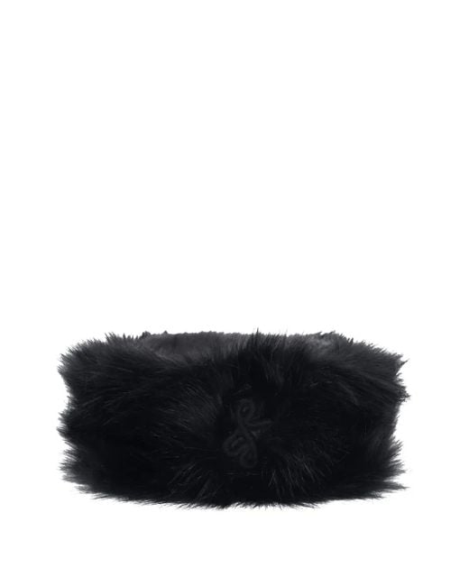 Ruslan Baginskiy Black Pillbox-Hut Aus Faux Fur
