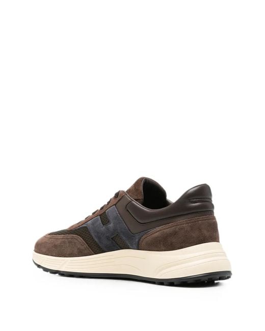 Hogan White Logo-Patch Sneakers for men