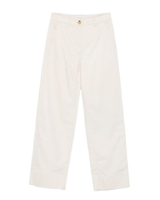 Marc O' Polo White Buttoned Pocket Trousers