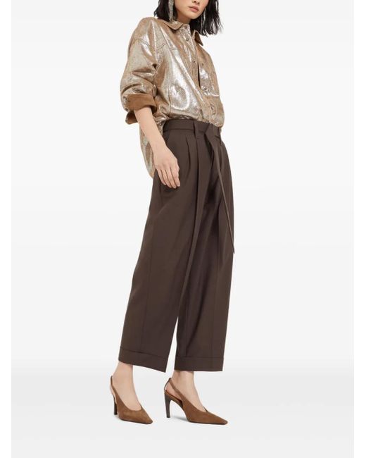 Brunello Cucinelli Brown 80mm Suede Pumps