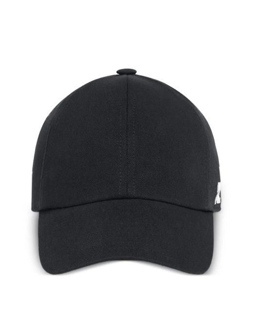 Courreges Blue Logo-Embroidered Cotton Cap