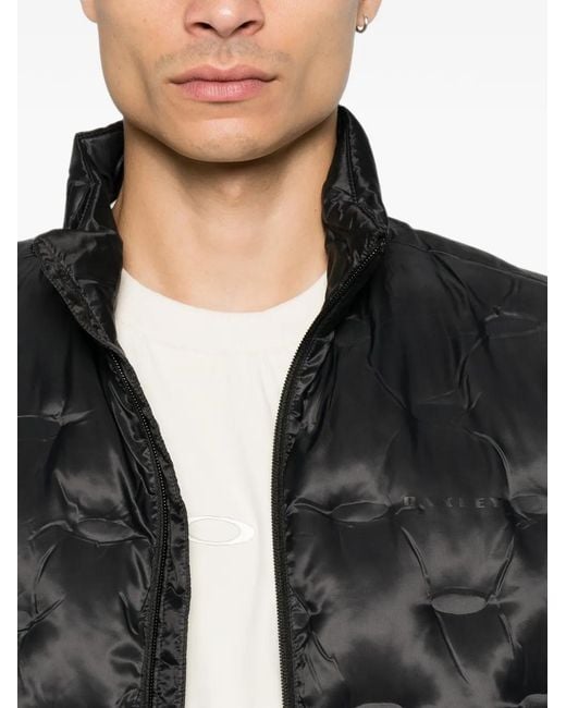 Oakley Black Whirl Quilted Gilet for men
