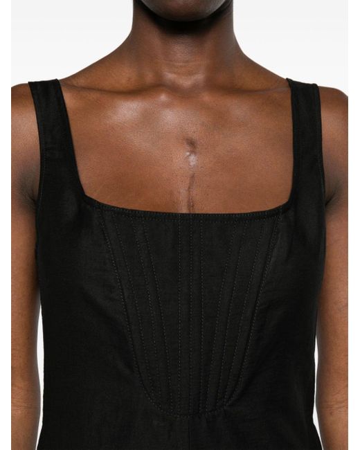 Haut-corset à encolure carrée Stella McCartney en coloris Black