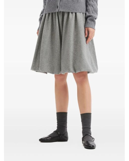 B+ AB Gray Elasticated Mini Skirt