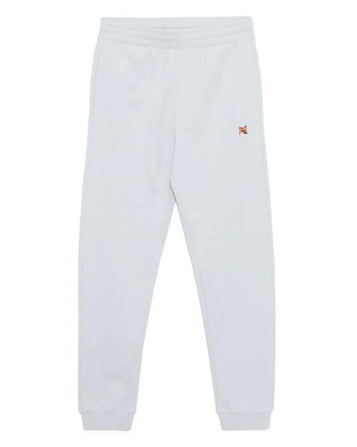 Maison Kitsuné White Fox Head Patch Jog Pants for men