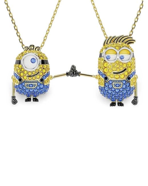 Swarovski White X Ucs Llc Minions Crystal-Embellished Necklaces (Set Of Two)