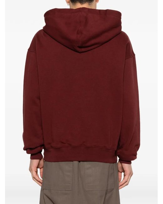 Maison Margiela Red Long-Sleeve Hoodie for men