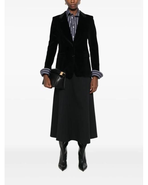 Tagliatore Black Velvet Button Blazer
