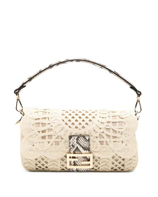 Fendi Metallic Baguette Shoulder Bag