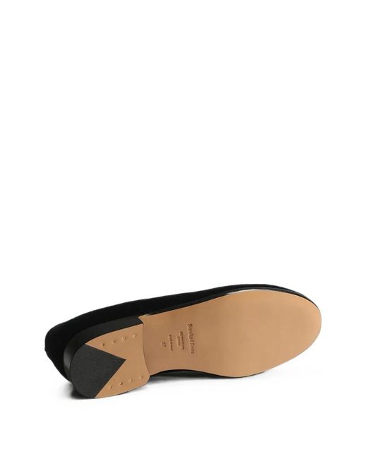 Fortela Black Broadway Horse Horseshoe Suede Loafers for men