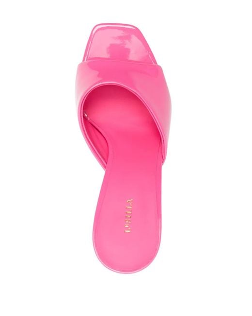 Le Silla Pink Resort 140Mm Patent-Leather Sandals