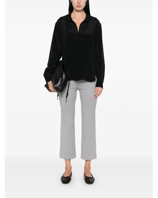 Theory Gray Houndstooth-Pattern Trousers