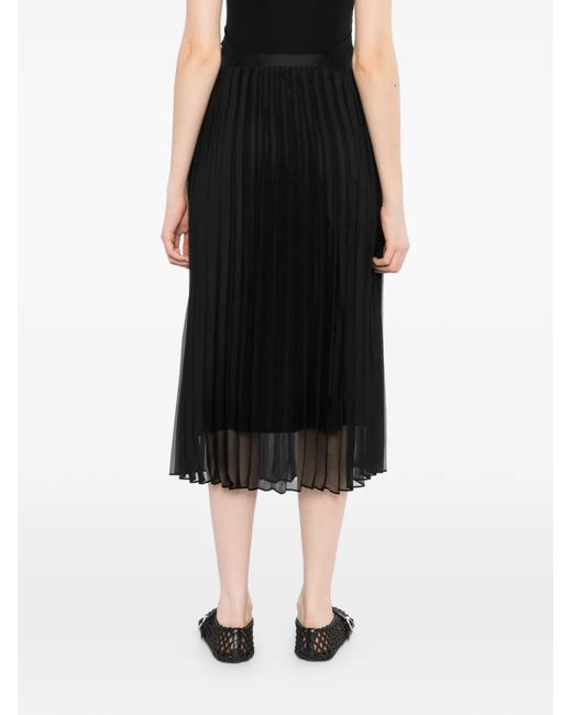 JNBY Black Layered Pleated Skirt