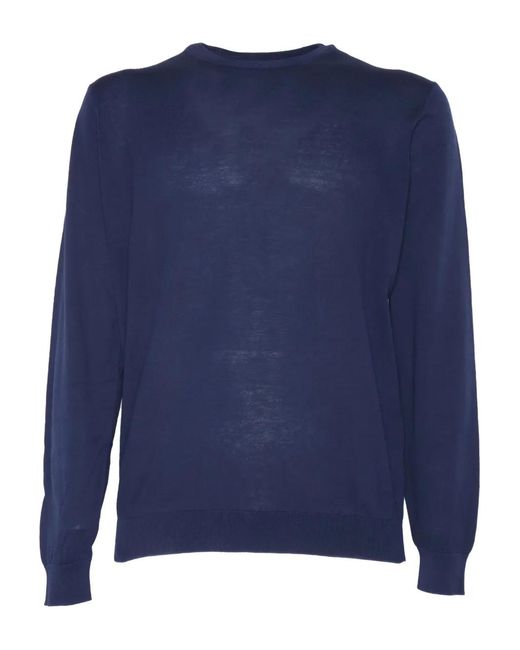 FILIPPO DE LAURENTIIS Blue Cotton Crew-Neck T-Shirt for men
