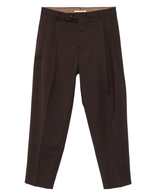 Briglia 1949 Gray Pleated-Front Trousers for men