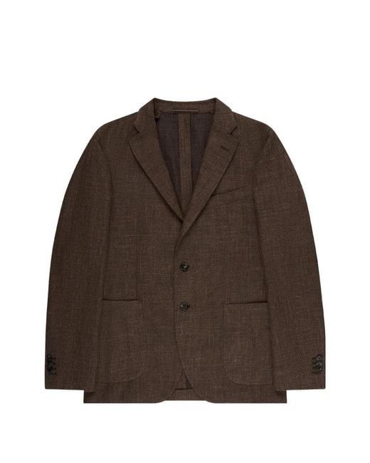 Incotex Brown Mélange-Effect Blazer for men