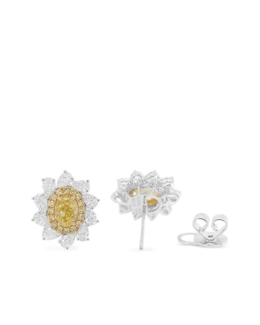 HYT Jewelry Metallic 18K And Diamond Earrings