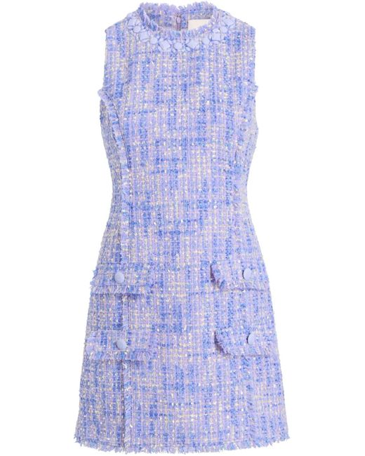 Cinq À Sept ツイード ミニドレス Blue