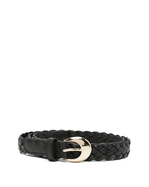 Tagliatore Black Braided Buckle Belt
